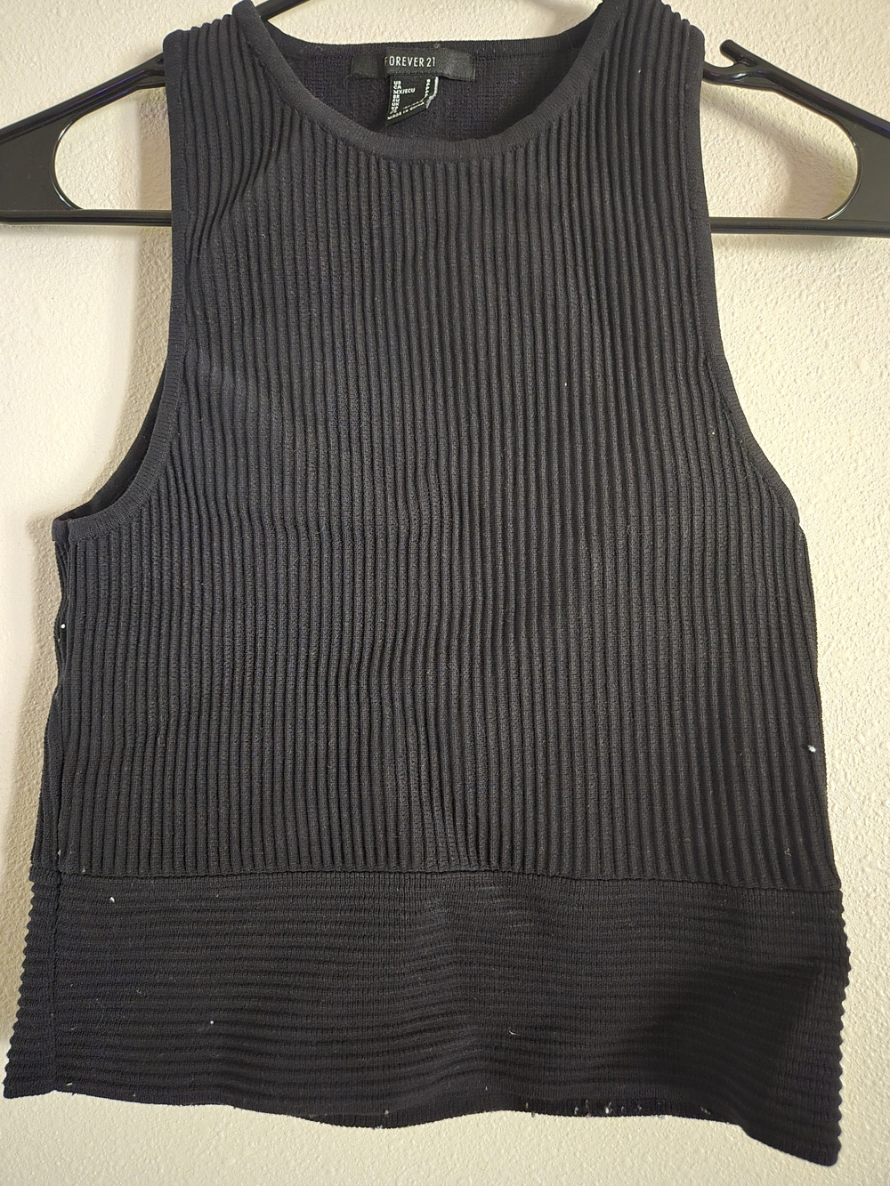 Forever 21 Black Ribbed Tank Top